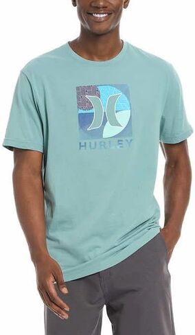 Hurley Men's Icon Slash Gradient T-Shirt, Green, X-Large in Saudi Arabia