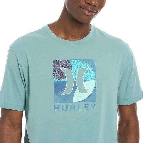 Hurley Men's Icon Slash Gradient T-Shirt, Green, X-Large in Saudi Arabia