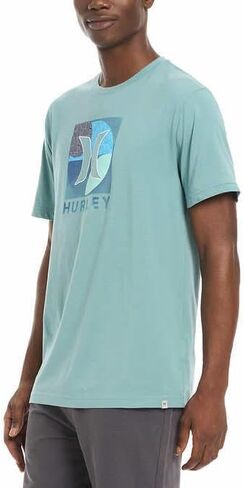 Hurley Men's Icon Slash Gradient T-Shirt, Green, X-Large in Saudi Arabia