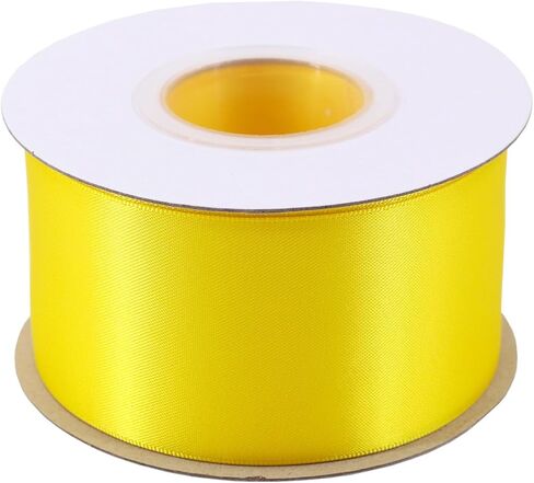 شريط ساتان بلون خالص مقاس 1-1/2 بوصة × 50 ياردة، لون وردي فاقع مزدوج الوجه لتغليف الهدايا، ديكور الزفاف، بطاقة دعوة الزفاف، ديكور حفلة عيد الميلاد in Kuwait