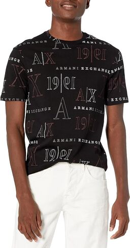 تي شيرت A｜X ARMANI EXCHANGE للرجال بأكمام قصيرة وشعار التراث 1991 in Saudi Arabia