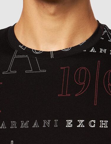 تي شيرت A｜X ARMANI EXCHANGE للرجال بأكمام قصيرة وشعار التراث 1991 in Saudi Arabia