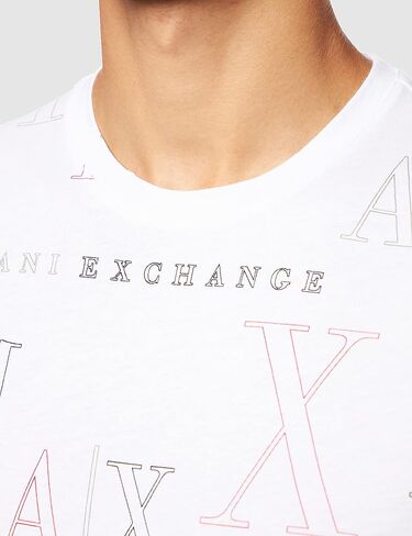 تي شيرت A｜X ARMANI EXCHANGE للرجال بأكمام قصيرة وشعار التراث 1991 in Saudi Arabia