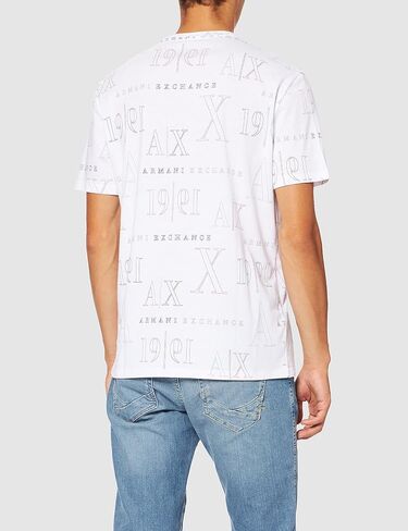 تي شيرت A｜X ARMANI EXCHANGE للرجال بأكمام قصيرة وشعار التراث 1991 in Saudi Arabia