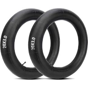 2 Pack of Fat Tire Bike Inner Tubes, 20/26x3.0/4.0 Heavy Duty Bike Tube, 32mm Schrader Valve Premium Quality Inner Tube