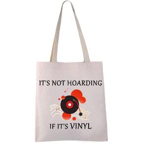 Vinyl Record Tote Bag it's not Hoarding if it's Vinyl Gifts for Vinyl Record Lovers Vinyl Collector Gifts Shoulder Bag