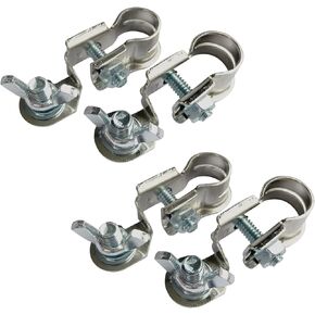 Ampper Brass Top Post Battery Terminal Clamps, Battery Terminals Connector Ends for Marine Car Boat RV Vehicles (2 Pairs)