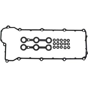 NewYall Engine Valve Cover Gasket Set for BMW 325i 325is 525i 525it M3 E34 E36 M50B25 S50B30 2.5L 3.0L L6 DOHC 1992-1995 with Grommet Seals Spark Plug Tube Seals