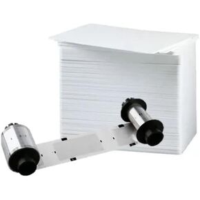 Nisca NGYMCKO2 Color Ribbon YMCKO - 250 Prints for PR5100, PR5200, PR5300, and PR5310 Printers with 500 ID Zone Premium White Blank Plastic CR80 30 Mil PVC Cards