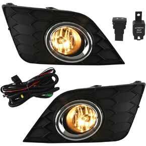WFLNHB Fog Lights Assembly Replacement for 2016-2019 Nissan Sentra with Bulbs & Harness Switch Kit Driving Lamps Fog Lights Driver and Passenger Side