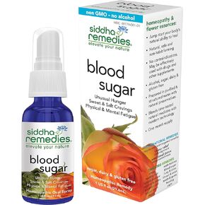 Siddha Remedies Blood Sugar Homeopathic Oral Spray for Helping to Reduce Sugar Cravings and Ease Associated Energy Fluctuations | Helps to Make Better Food Choices | 100% Natural Medicine