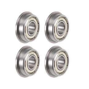 uxcell F698ZZ Flanged Ball Bearing 8x19x6mm Shielded Chrome Steel Flange Rip Bearings 4pcs