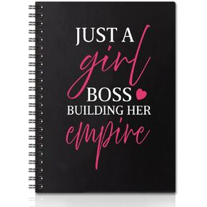 Just A Girl Boss Building Her Empire Hardcover 160 Pages Blank Spiral Notebooks, Boss Lady Notebook, Boss Lady Gifts, New Business Owner Gift, Women Entrepreneur Gift, New Job Gift