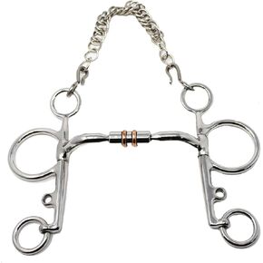 Horse Pelham Comfort Snaffle Bit w/Copper Rollers 35623