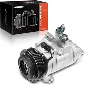 A-Premium A/C Compressor with Clutch Compatible with Ford F-150 2.7L Turbocharged 2015-2017, DKS20 Style