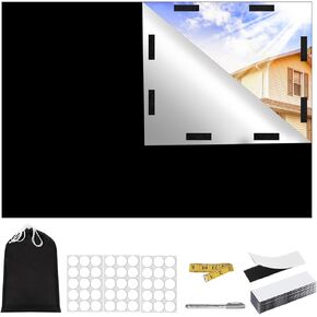 Portable Blackout Curtains 57""×118"",100% Blackout Window Shades Blind for Windows with Hook&Loop Tapes Curtains Easy to Cut Fit for Bedroom Travel Livingroom