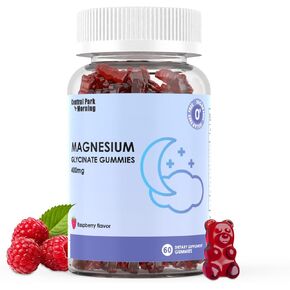 علكات جليسينات المغنيسيوم 400 مجم، مكمل جليسينات المغنيسيوم الخالي من السكر للبالغين، دعم العضلات والعظام والنوم - 60 علكة عضوية in Kuwait