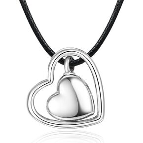 Heart Urn Necklaces for Ashes Sterling Silver Ash Necklace for Human Ashes Necklace for Ashes of Loved One Ash Pendants Cremation Jewelry Memorial Gift