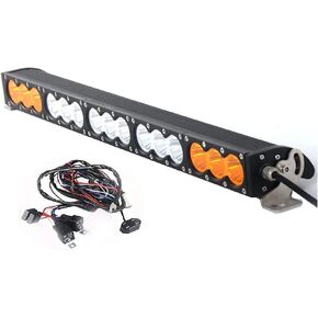 صف واحد LED ضوء 32 بوصة 180 واط ثنائي اللون على الطرق الوعرة ضوء بار أبيض كهرماني أصفر بقعة فيضان كومبو شعاع LED العمل ضوء الغوص على الطرق الوعرة القيادة الضباب ضوء العمل لفورد جي إم سي رام UTV in Kuwait