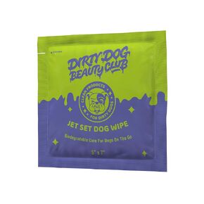 Dirty Dog Beauty Club - Jet Set Dog Wipes - Thick, Gentle, Biodegradable, Chemical Free, Alcohol Free, Soothing with Calendula and Aloe Vera - (30 Count), Unscented