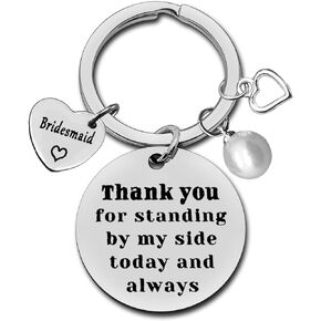 Bridesmaid Gifts Bridesmaid Keychain Maid of Honor Gifts from The Bride Wedding Jewelry for Bridesmaids Thank You Gift Wedding Gift for Best Friends Sister in Law Appreciation Gift for Bridesmaid