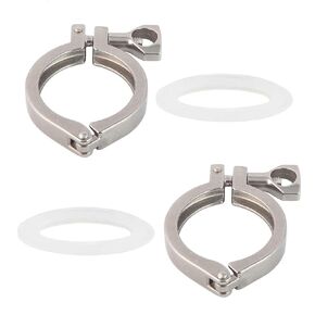 2" Tri Clamp Clover, Stainless Steel Single Pin Heavy Duty Sanitary Tri Clamp Clover for Ferrule OD 64mm (Pack of 2)