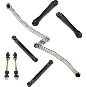 TRQ 7 Piece Rear Suspension Kit Control Arm Sway Bar Link Track Bar Kit Set Compatible with 1998-2011 Crown Victoria / 1998-2011 Mercury Marquis / 1998-2011 Lincoln Town Car
