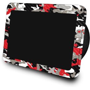 Carbon Fiber Skin Compatible with Amazon Echo Show 8 (3rd Gen, 2023) - Red Camo - Premium 3M Vinyl Protective Wrap Decal Cover - Easy to Apply | Crafted in The USA by MightySkins