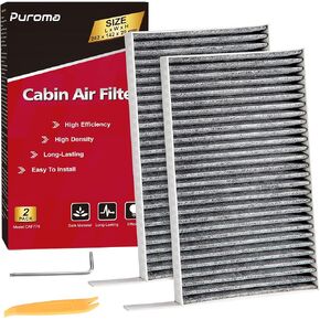 Puroma Cabin Air Filter with Activated Carbon, Compatible with Tesla Model 3 Model Y, Replacement for CF12774, CP681, 1107681-00-A