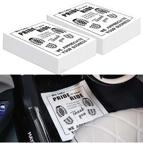 500Pcs Paper Floor Mats for Cars, Disposable White Automotive Floor Mats Kraft Paper, Waterproof Car Foot Pads Protective Papers, Thank You Mats for Car Detailing, Auto Dealership (20" x 16")