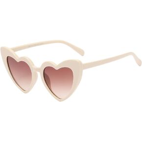 OWL Kids Heart Shaped Sunglasses, Girls Stylish Frames with Tinted and Clear Lenses, UV 400 Protection Polycarbonate Lens