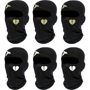 6 Pieces Ski Mask for Men Full Face Cover UV Sun Protection Balaclava Ice Silk Cooling Mask for Outdoor Motorcycle Cycling