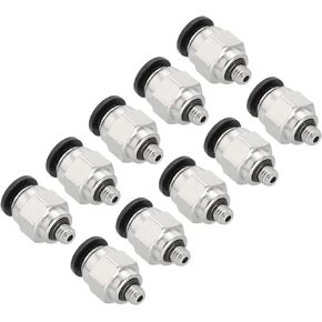 10 Pack Straight Push to Connect Air Hose Fitting, for Transporting Air Water, Apply to Outdoor/Industrial (6mm Tube, M5 Male Thread)