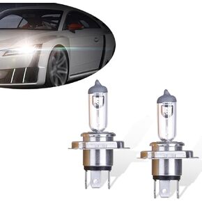 Pack-2 Car 9005 Halogen Bulbs, 55W 12V Quartz Lamp, Super Bright Beam Low/High Beam Fog Light Replacement, All-in-one Plug and Play Bulb, Universal Lighting Accessories for Cars (White Light)