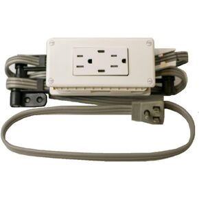 Low Profile in-Drawer Outlet (2) USB-C (2) 15A Charging Drawer Power Strip Plugs with Cord MGT. Arm