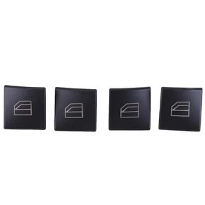4pcs Window Switch Button Cap, Compatible for E-Class W204 W166 X156 W156, Power Window Master Switch Repair Button, Center Console Window Switch Cover, Power Window Switch Button Covers