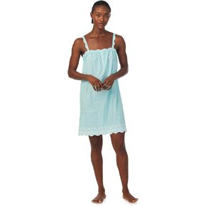 Lauren Ralph Lauren Strappy Eyelet Trimmed Gown