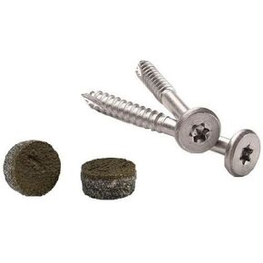 Pro Plug System for Fascia Plug and Screw Kit - Trex Havana Gold Fascia Plugs and Stainless Steel Screws- 9 x 1-7/8" T-20 Star Dr- 100 Pieces