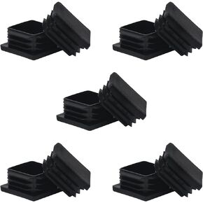 1.5" 1 1/2 Inch Square Tubing Plastic Plug End Caps 10 Pack, 1 1/2" 1.5 Inch Square Tube End Cap Plugs 1.5x1.5 Fence Post Pipe Cap Cover Tubing Insert Chair Glide Finishing Plug End Caps