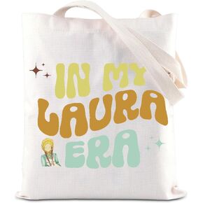 ENSIANTH In My Laura Era Tote Bag Laura Bookish Gift Homesteader Shopping Bag Laura TV Show Merchandise Gift