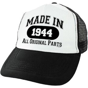 80th Birthday Gifts Made in 1944 All Original Parts 80 Birthday Hat Funny Birthday Trucker Hat