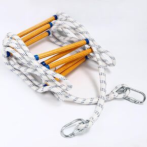 Fire Escape Ladder for 2 Story 8FT Safety Balcony Rope Ladder with Hooks Home Window Balcony Railing Tree House