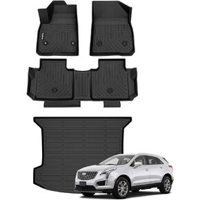 Wailtnb-Floor Mats & Cargo Liner Custom for Chevrolet Blazer EV 2024 All Weather Protection Waterproof Chevy Blazer EV Durable Floor Liners Accessories Black