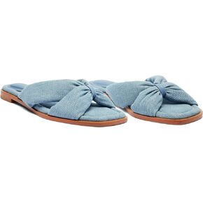 SCHUTZ Women's Fairy Square Toe Criss Cross Flat Sandal