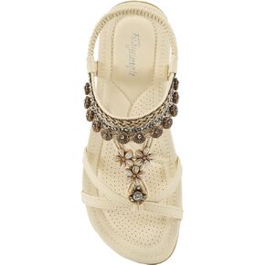 FUDYNMALC Womens Sandals Flat Shoes: Casual Summer Dressy Sandals Women Gladiator Comfortable Walking Flats Sandal