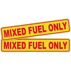 Pair MIXED FUEL ONLY Decals / Stickers / Labels / Markers Fuel Oil Gas