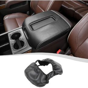 Leather Center Console Cover Pad Fit for 2014-2017 Chevy Silverado & GMC Sierra，Armrest Seat Box Cover Armrest Pad