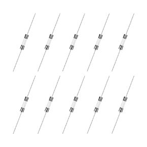 Heyiarbeit Glass Tube Fuses Axial with Lead Wire Slow-Blow Time-lag Fuses 5x20mm 10A 250V for Replacing or Repairing Many Home Electronics 10Pcs (T10A)