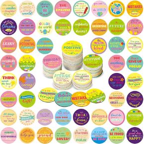 150 Pcs Positive Affirmations Chips 2.36 Inch with 75 Motivational Encouragement Inspirational and Kindness Saying Double Sided Printed Affirmations Cards for Classroom Educational Kids Prizes