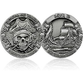 Davy Jones Coin A Pirates Life Down to Davy Jones Locker Pirate Enthusiasts Collectible Pirate Themed Party Gifts